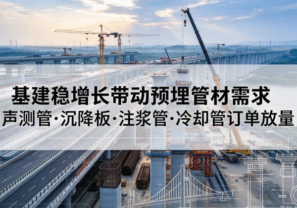 华阴基建稳增长带动预埋监测管材需求，声测管、沉降板、注浆管订单持续放量