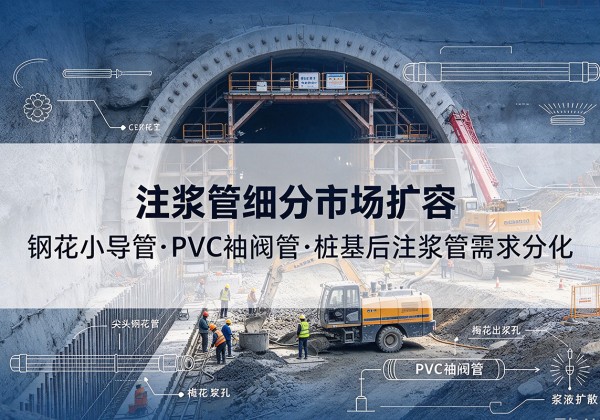 华阴注浆管细分市场扩容，隧道钢花小导管、PVC 袖阀管、桩基后注浆管需求分化